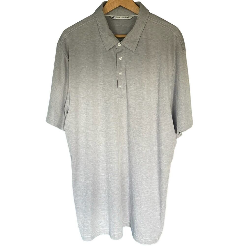 Travis Mathew Shirt Mens Size 2XL Gray Lightweight Polo Shirt
